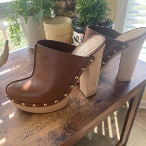 Michael Kors Liana Leather Clog - Size 9